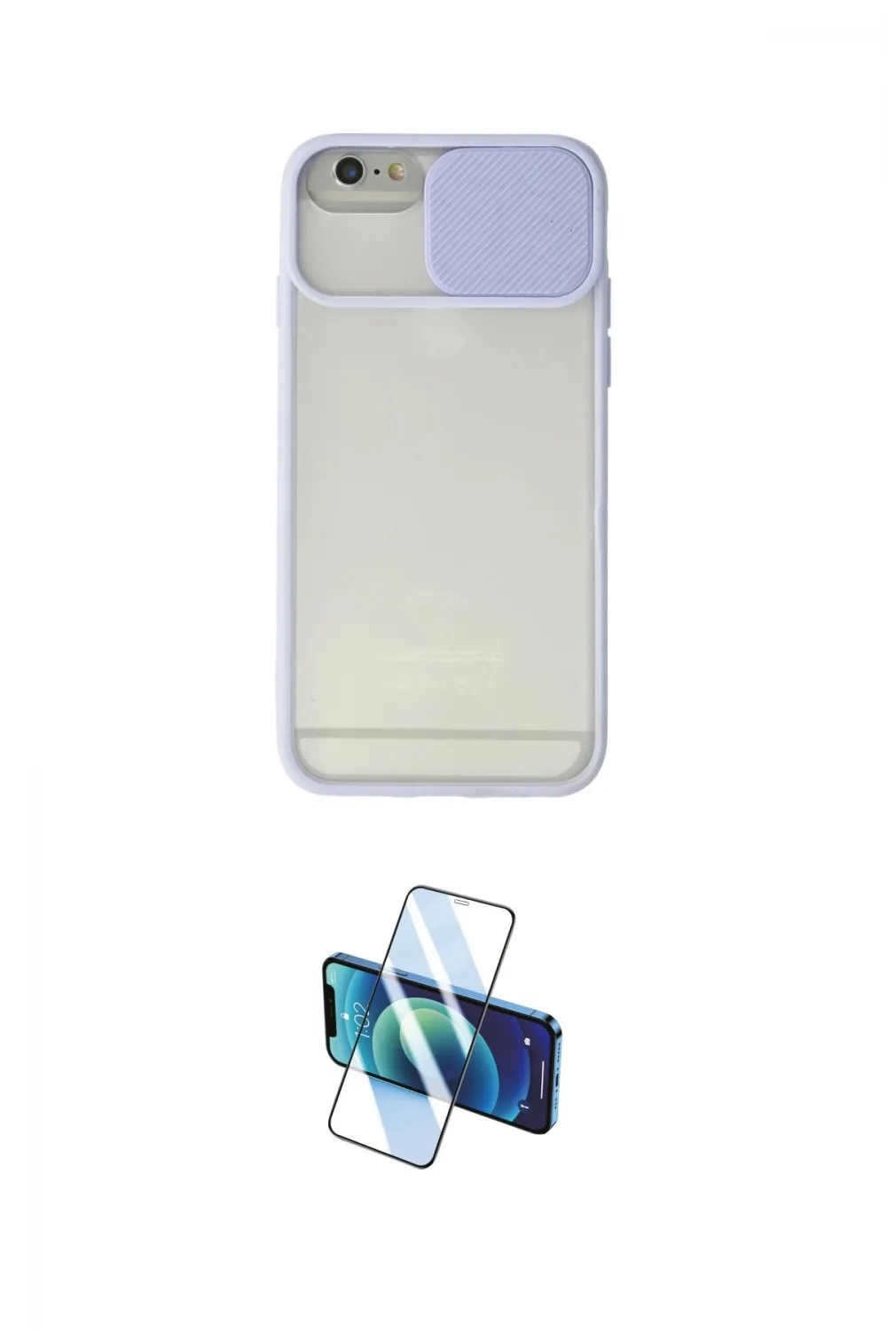 ieg™ iPhone 6 Kılıf Vadi Çizgi - Siyah 3D Antistatik Cam Ekran Koruyucu