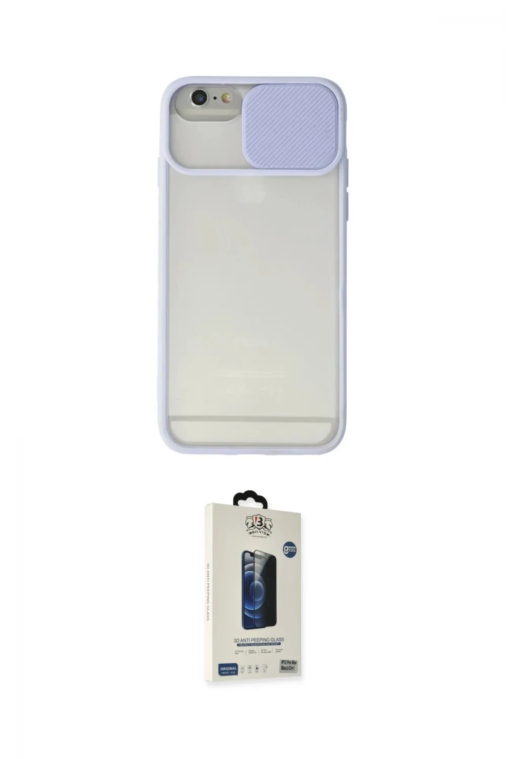 ieg™ iPhone 6 Kılıf Vadi Çizgi - Siyah Bilvis Hayalet Cam Ekran Koruyucu