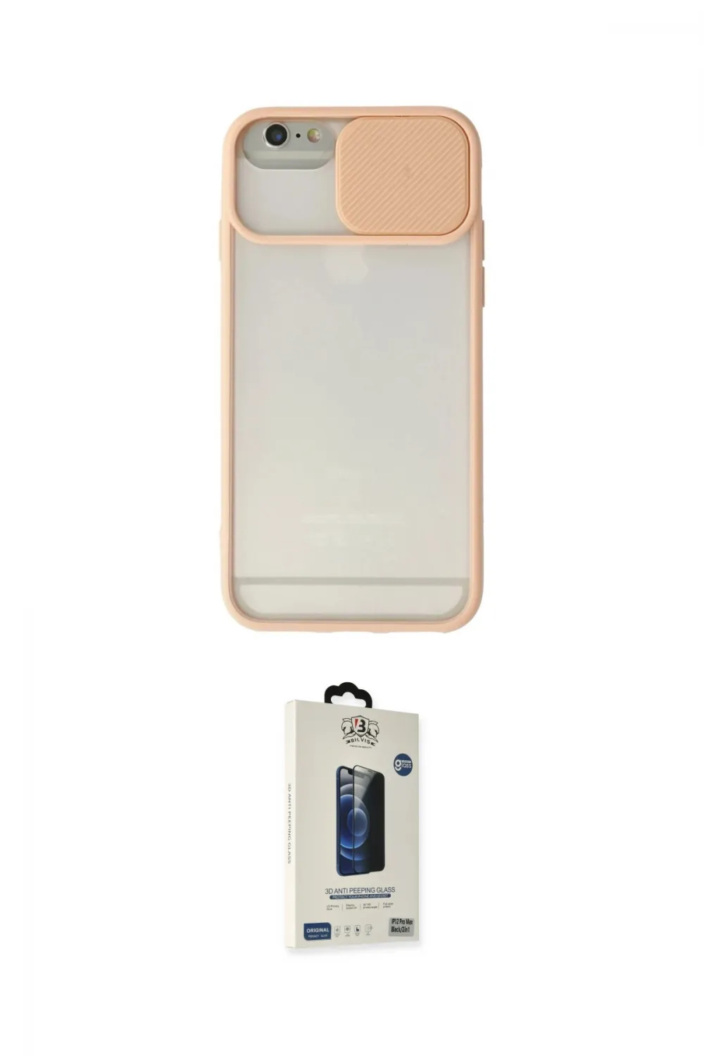 ieg™ iPhone 6 Kılıf Vadi Çizgi - Siyah Bilvis Hayalet Cam Ekran Koruyucu