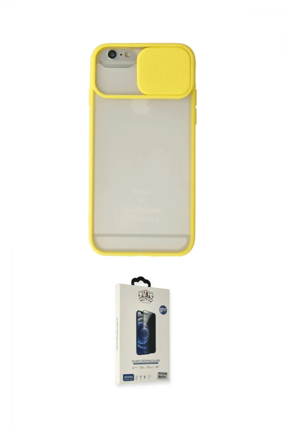 ieg™ iPhone 6 Kılıf Vadi Çizgi - Siyah Bilvis Hayalet Cam Ekran Koruyucu