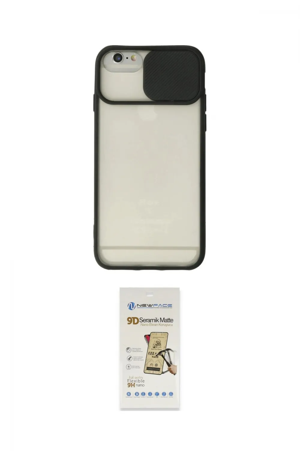 ieg™ iPhone 6 Kılıf Vadi Çizgi - Siyah Mat Seramik Nano Ekran Koruyucu