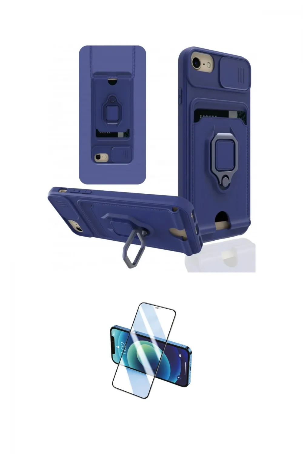 ieg™ iPhone 6 Kılıf Vadi Form Prime - Siyah 3D Antistatik Cam Ekran Koruyucu