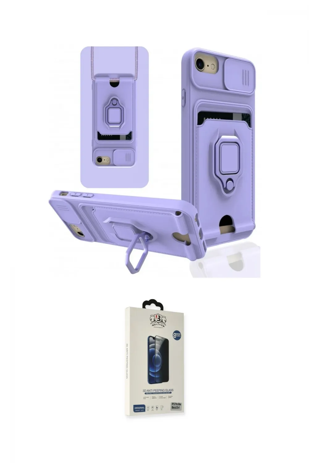 ieg™ iPhone 6 Kılıf Vadi Form Prime - Siyah Bilvis Hayalet Cam Ekran Koruyucu