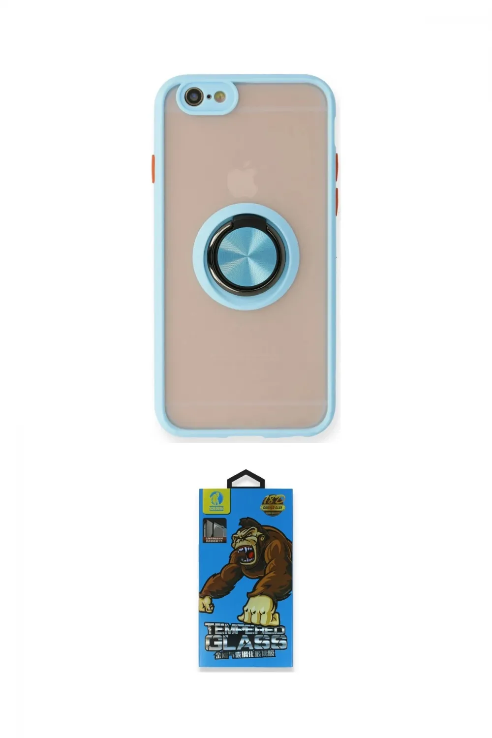 ieg™ iPhone 6 Kılıf Yörünge Çizgi - Beyaz 18D Cam Ekran Koruyucu