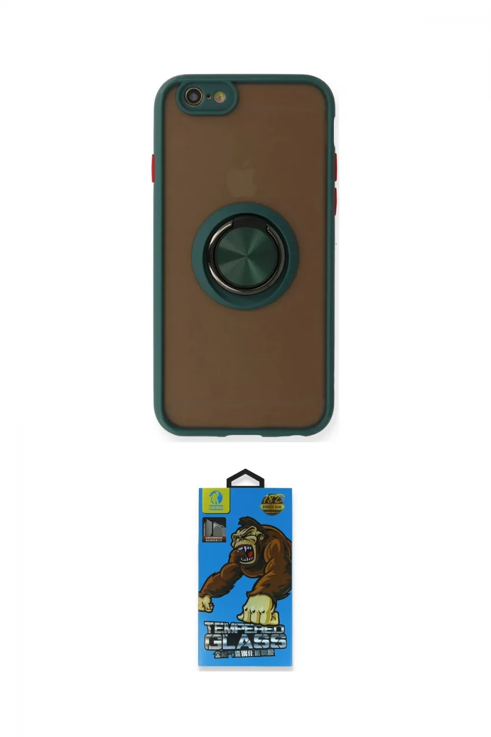 ieg™ iPhone 6 Kılıf Yörünge Çizgi - Beyaz 18D Cam Ekran Koruyucu