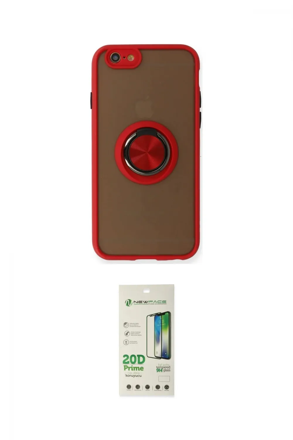 ieg™ iPhone 6 Kılıf Yörünge Çizgi - Siyah 20D Premium Cam Ekran Koruyucu