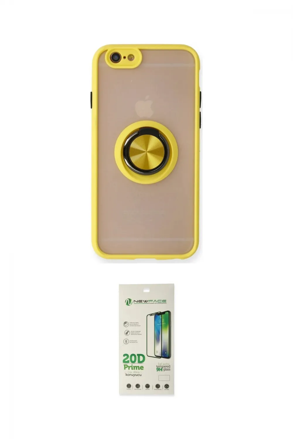 ieg™ iPhone 6 Kılıf Yörünge Çizgi - Siyah 20D Premium Cam Ekran Koruyucu