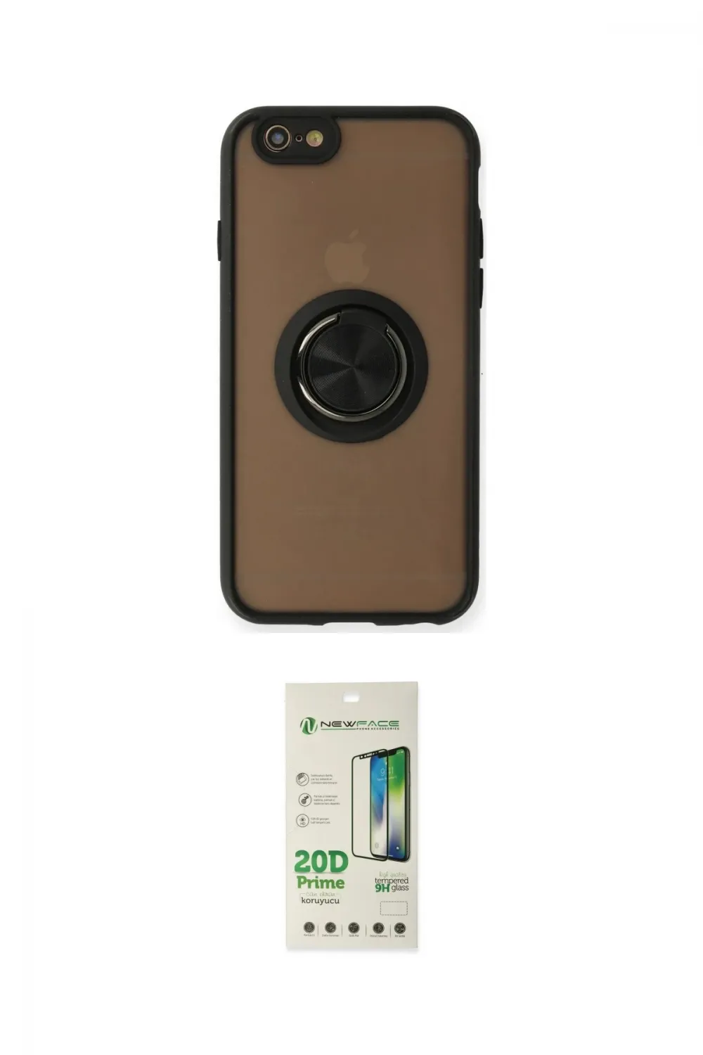 ieg™ iPhone 6 Kılıf Yörünge Çizgi - Siyah 20D Premium Cam Ekran Koruyucu