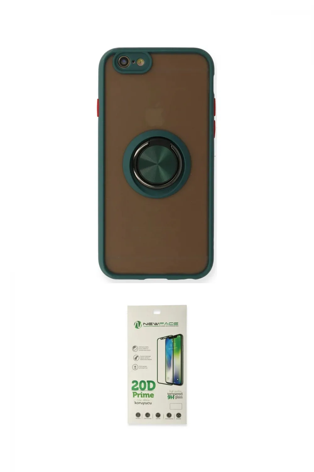 ieg™ iPhone 6 Kılıf Yörünge Çizgi - Siyah 20D Premium Cam Ekran Koruyucu