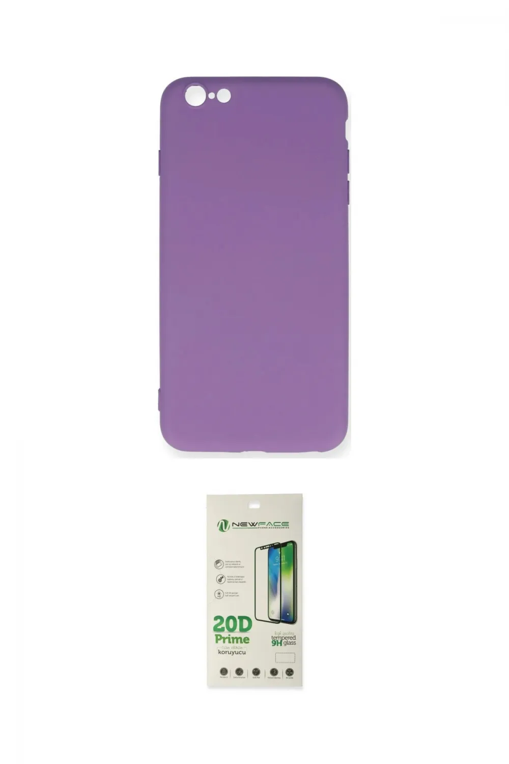 ieg™ iPhone 6 Plus Kılıf Ahenk Serisi - Beyaz 20D Premium Cam Ekran Koruyucu