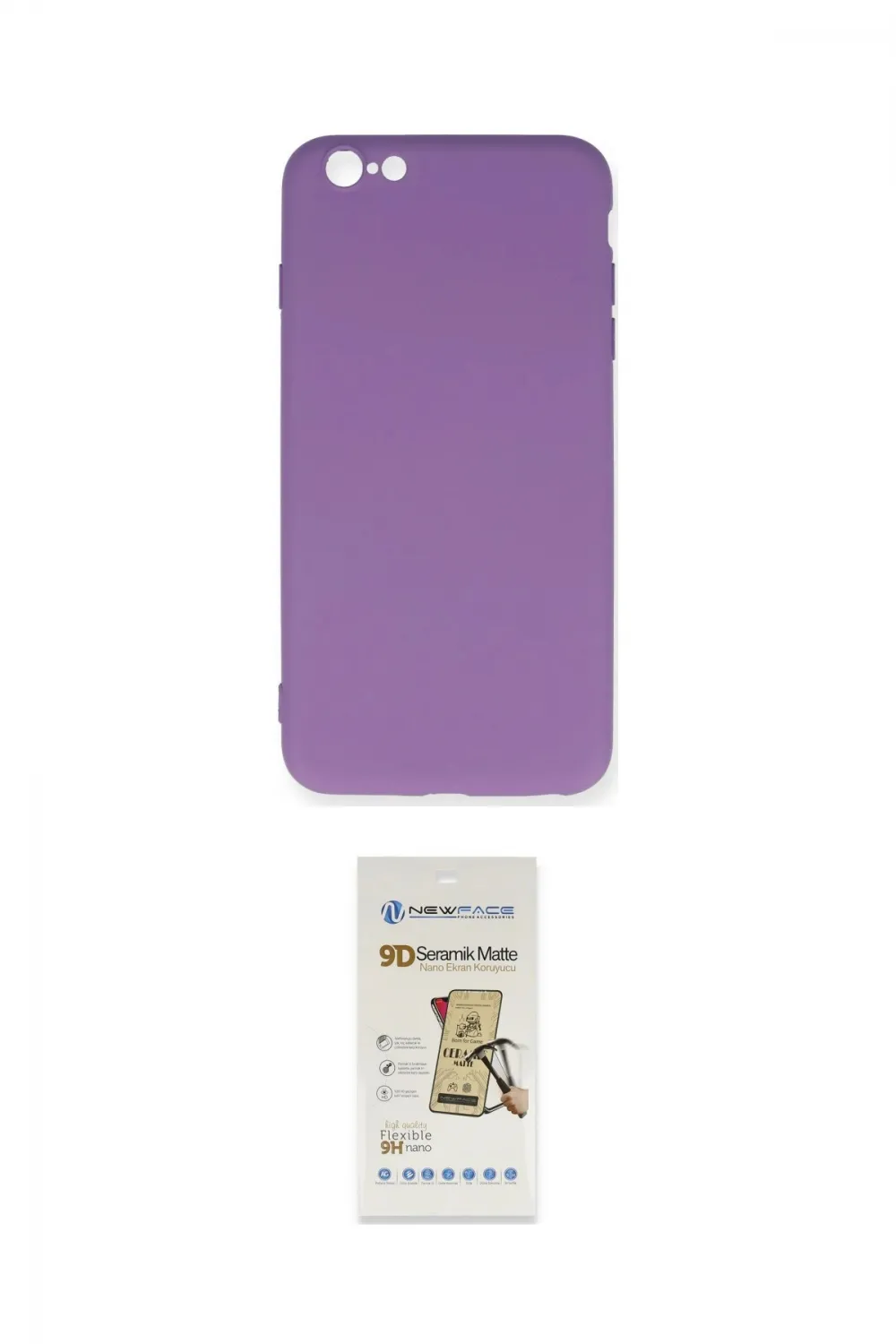 ieg™ iPhone 6 Plus Kılıf Ahenk Serisi - Beyaz Mat Seramik Nano Ekran Koruyucu