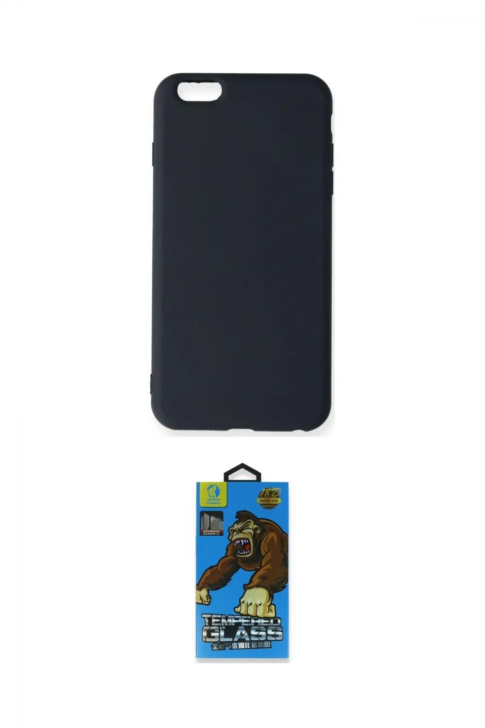 ieg™ iPhone 6 Plus Kılıf Ahenk Serisi - Siyah 18D Cam Ekran Koruyucu