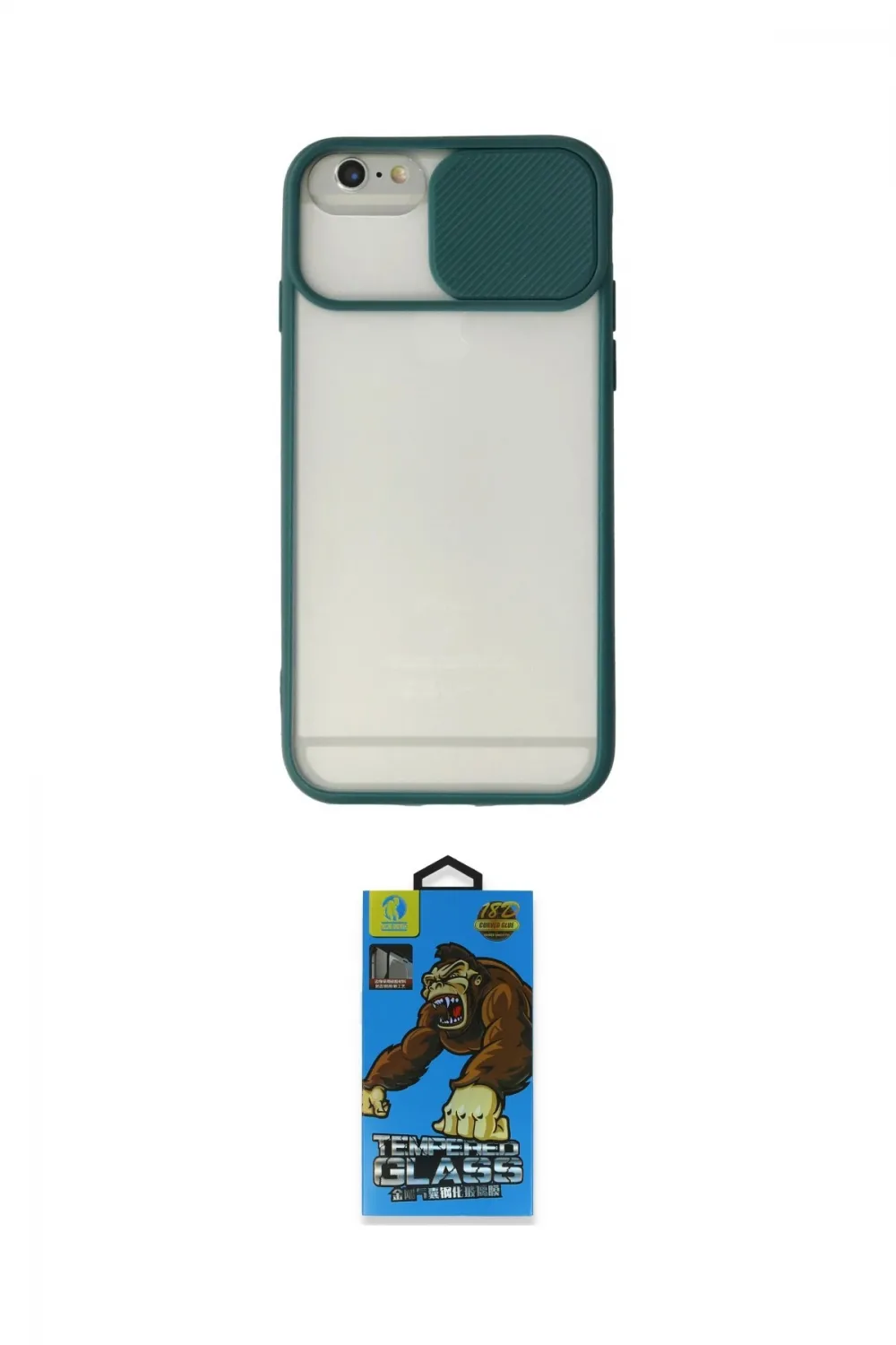 ieg™ iPhone 6 Plus Kılıf Vadi Çizgi - Beyaz 18D Cam Ekran Koruyucu