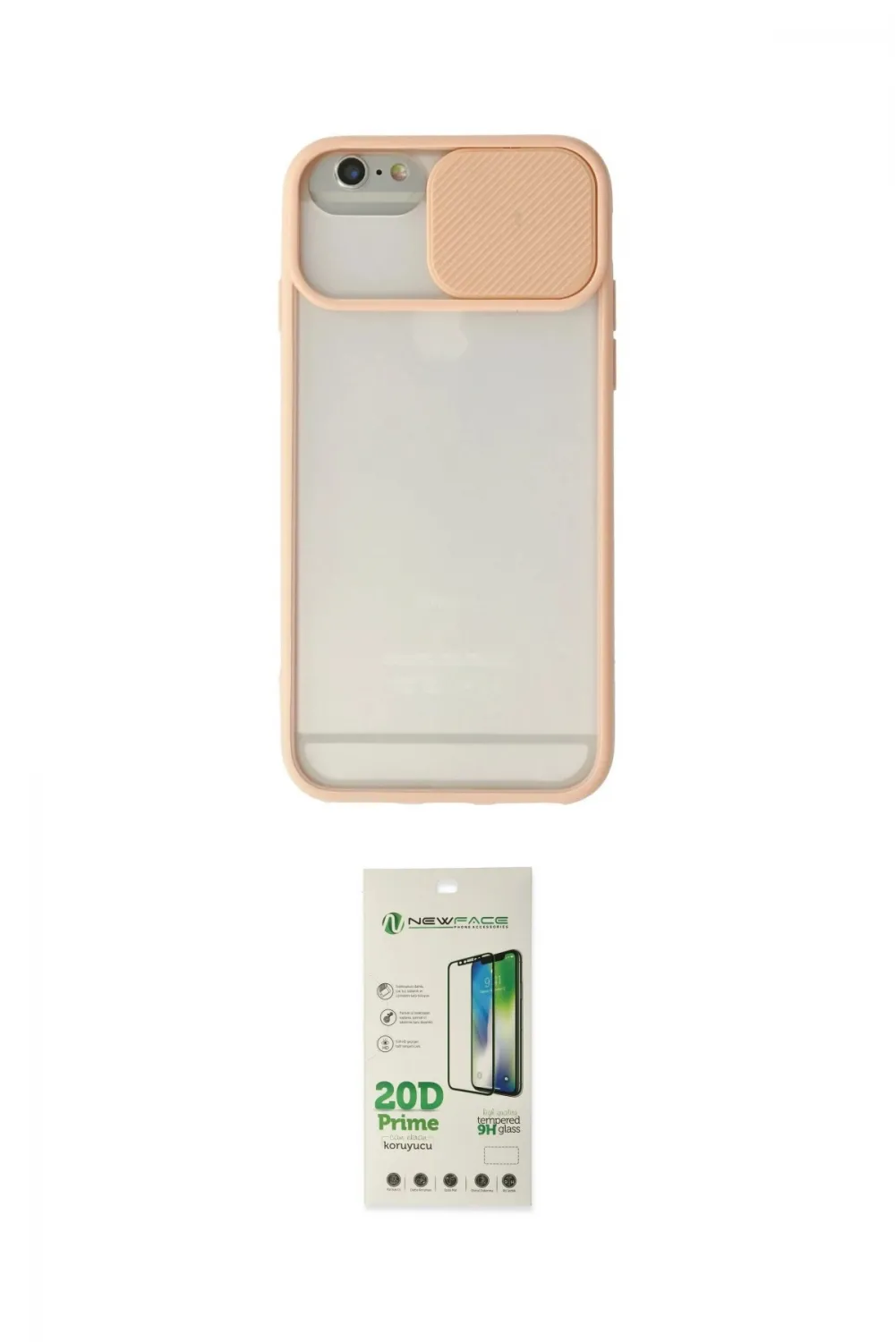 ieg™ iPhone 6 Plus Kılıf Vadi Çizgi - Beyaz 20D Premium Cam Ekran Koruyucu