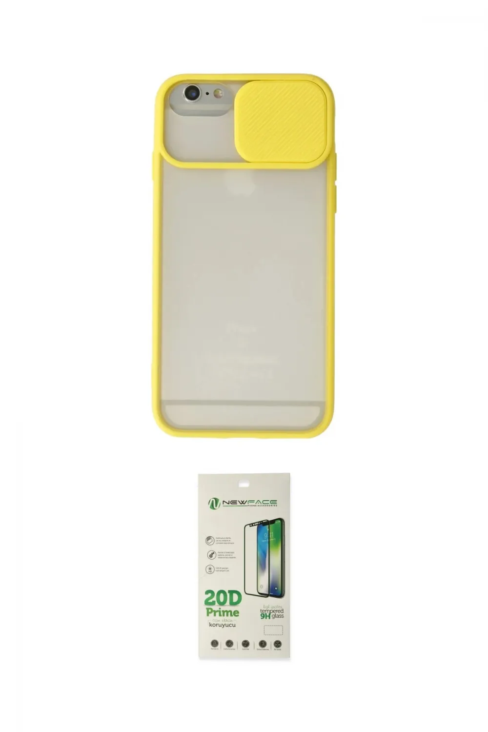 ieg™ iPhone 6 Plus Kılıf Vadi Çizgi - Beyaz 20D Premium Cam Ekran Koruyucu