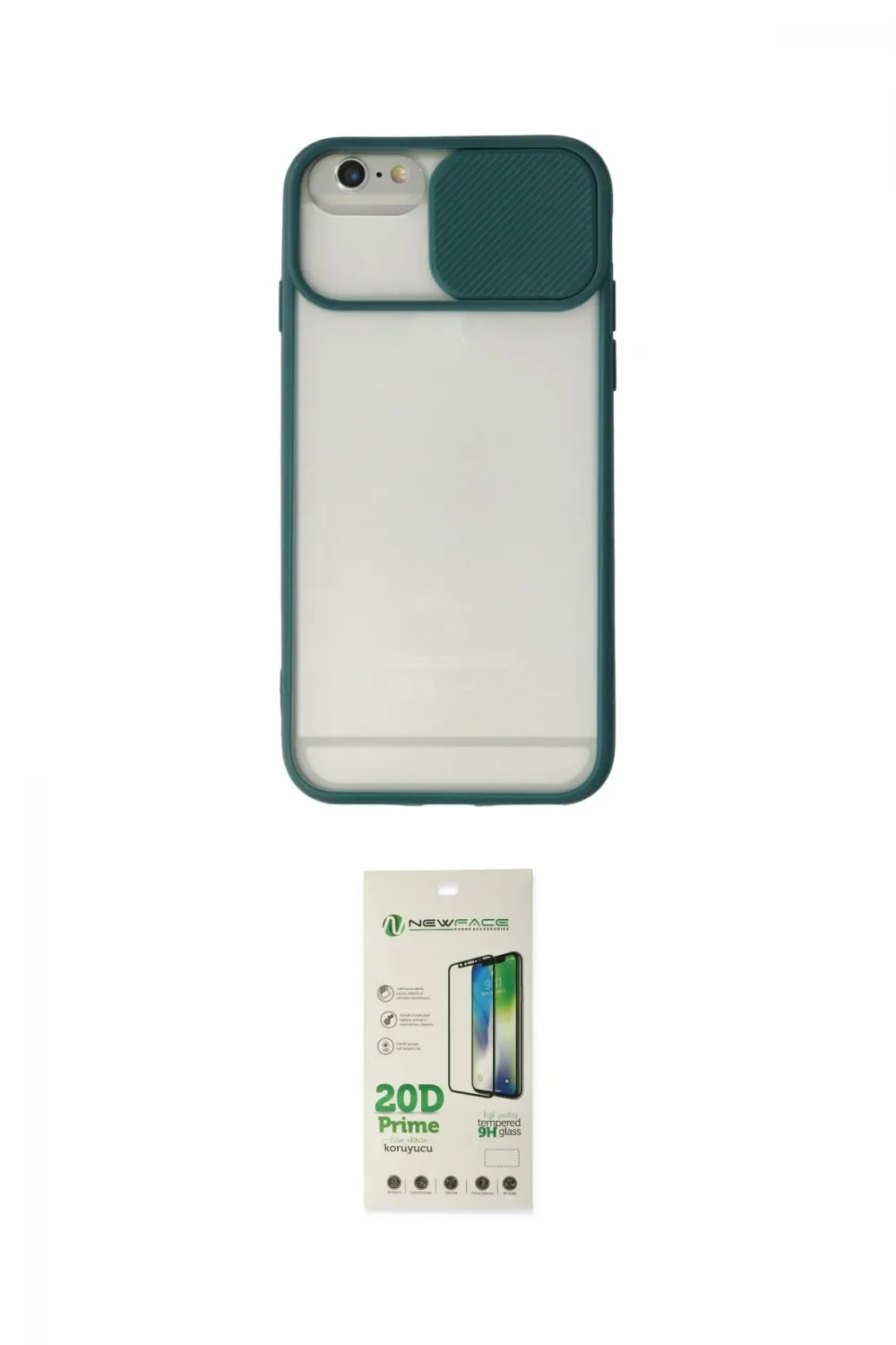 ieg™ iPhone 6 Plus Kılıf Vadi Çizgi - Beyaz 20D Premium Cam Ekran Koruyucu