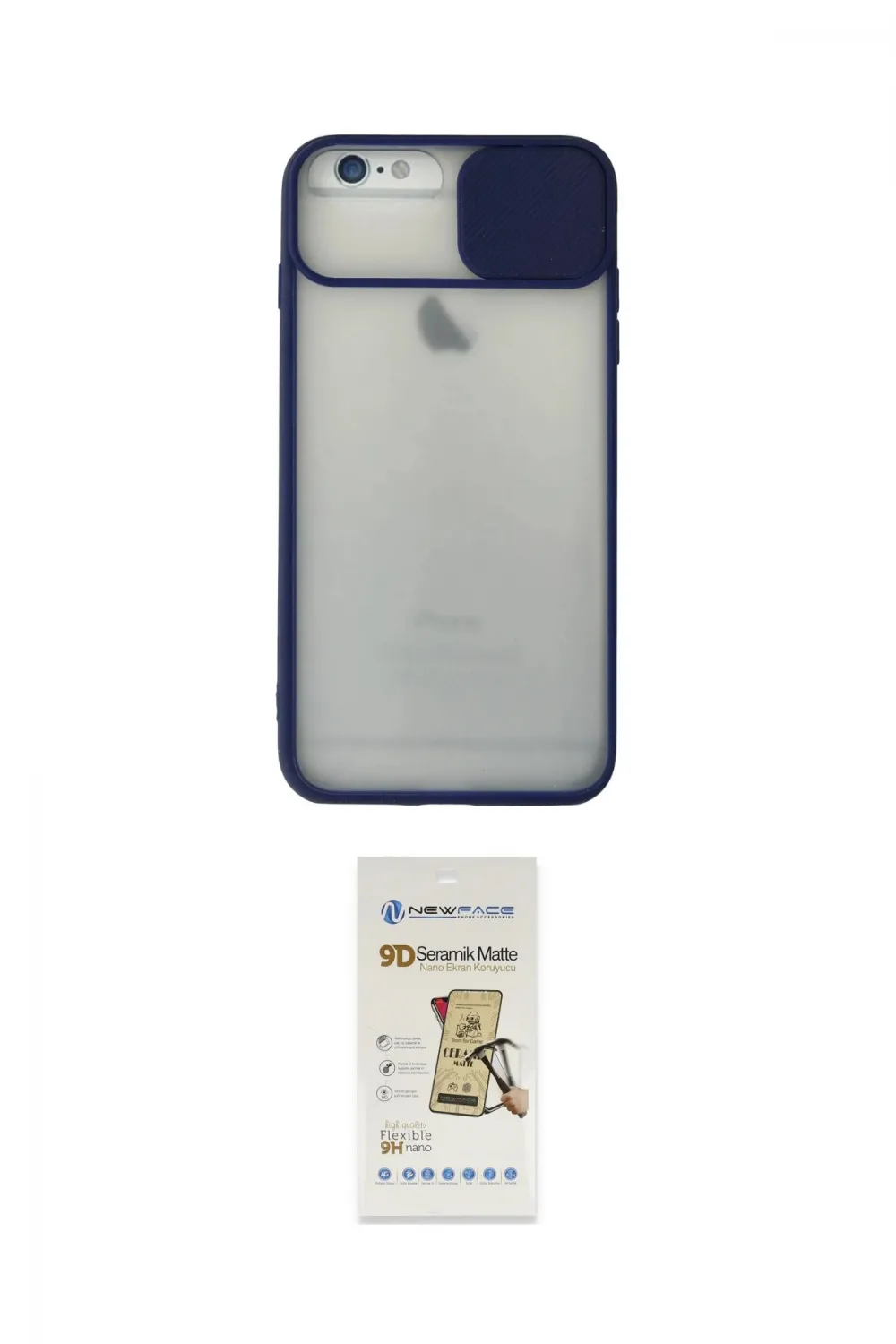 ieg™ iPhone 6 Plus Kılıf Vadi Çizgi - Siyah Mat Seramik Nano Ekran Koruyucu