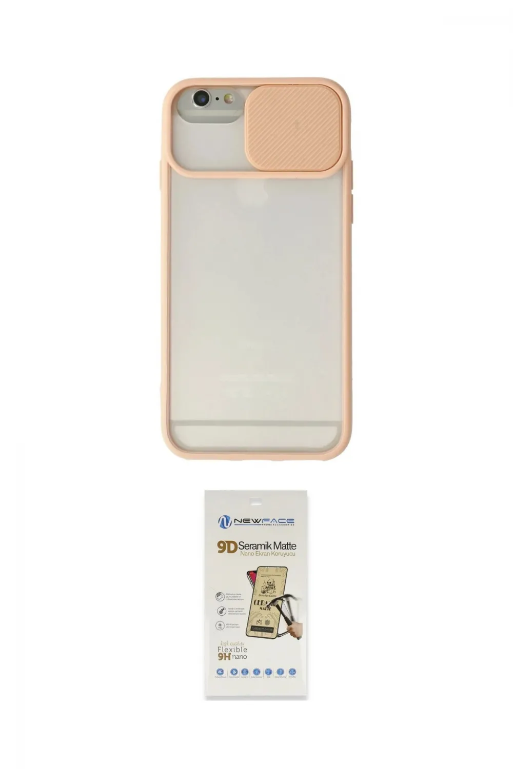 ieg™ iPhone 6 Plus Kılıf Vadi Çizgi - Siyah Mat Seramik Nano Ekran Koruyucu