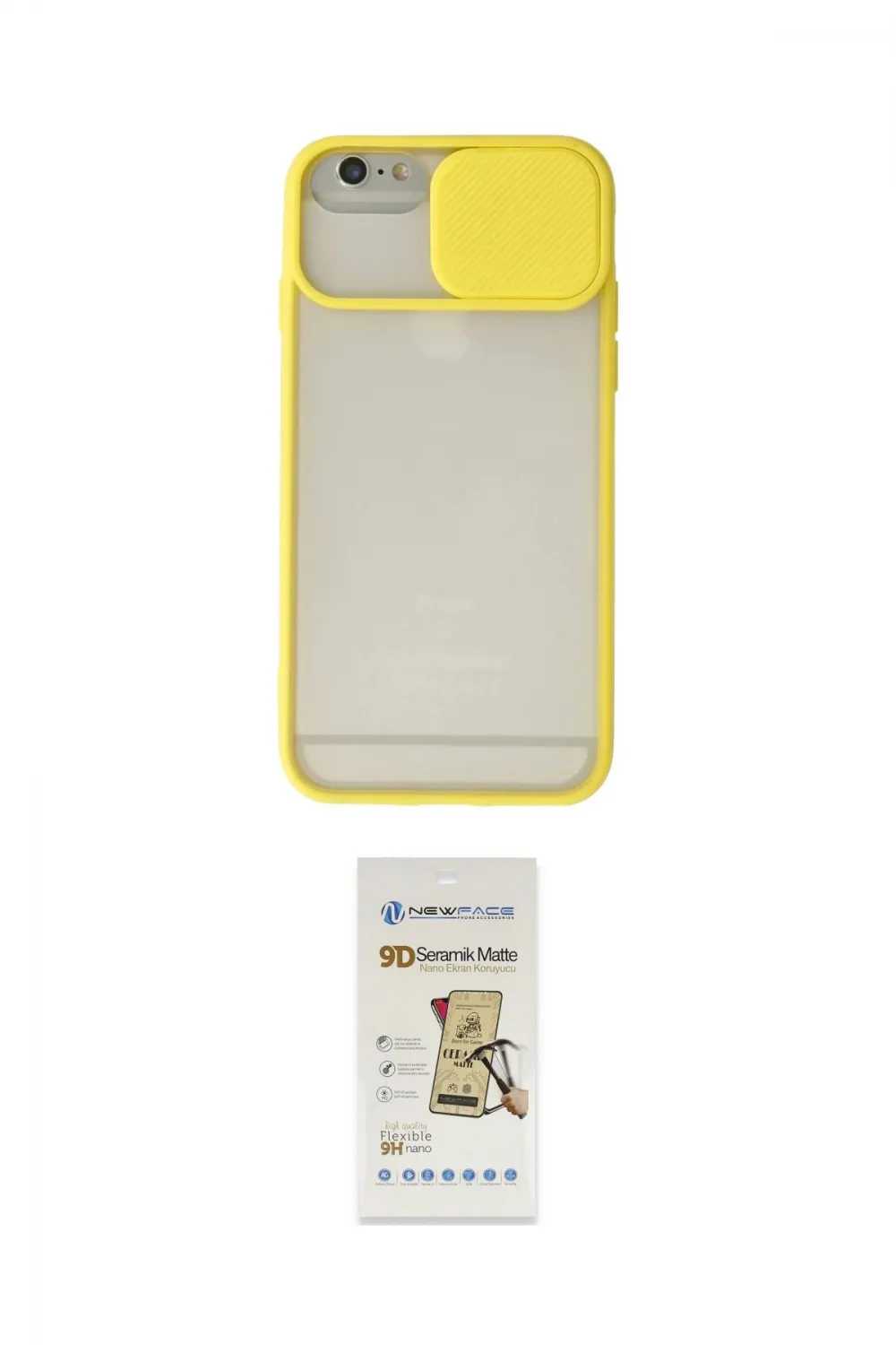 ieg™ iPhone 6 Plus Kılıf Vadi Çizgi - Siyah Mat Seramik Nano Ekran Koruyucu