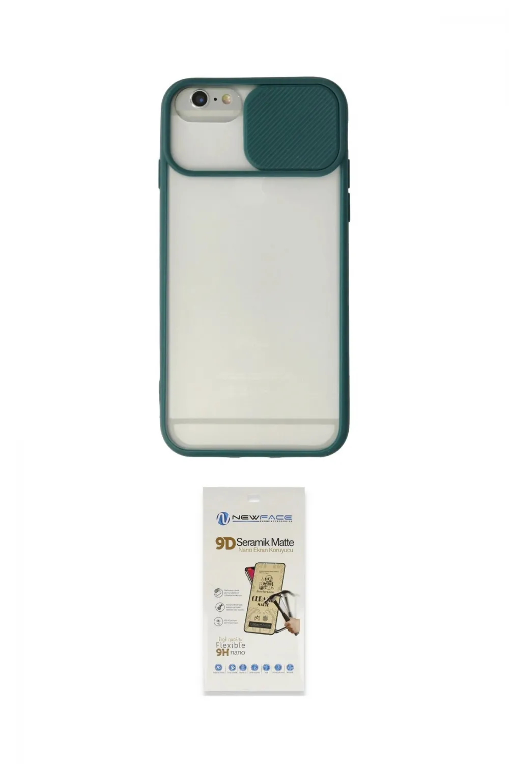 ieg™ iPhone 6 Plus Kılıf Vadi Çizgi - Siyah Mat Seramik Nano Ekran Koruyucu