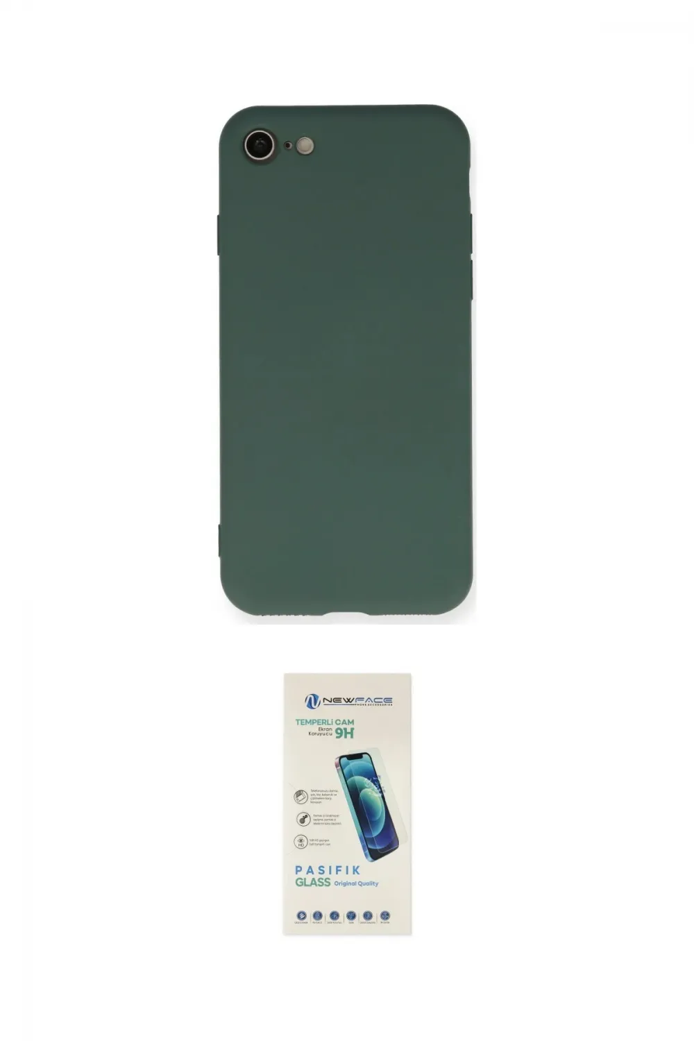 ieg™ iPhone 7 Kılıf Ahenk Serisi - Şeffaf Pasifik Cam Ekran Koruyucu