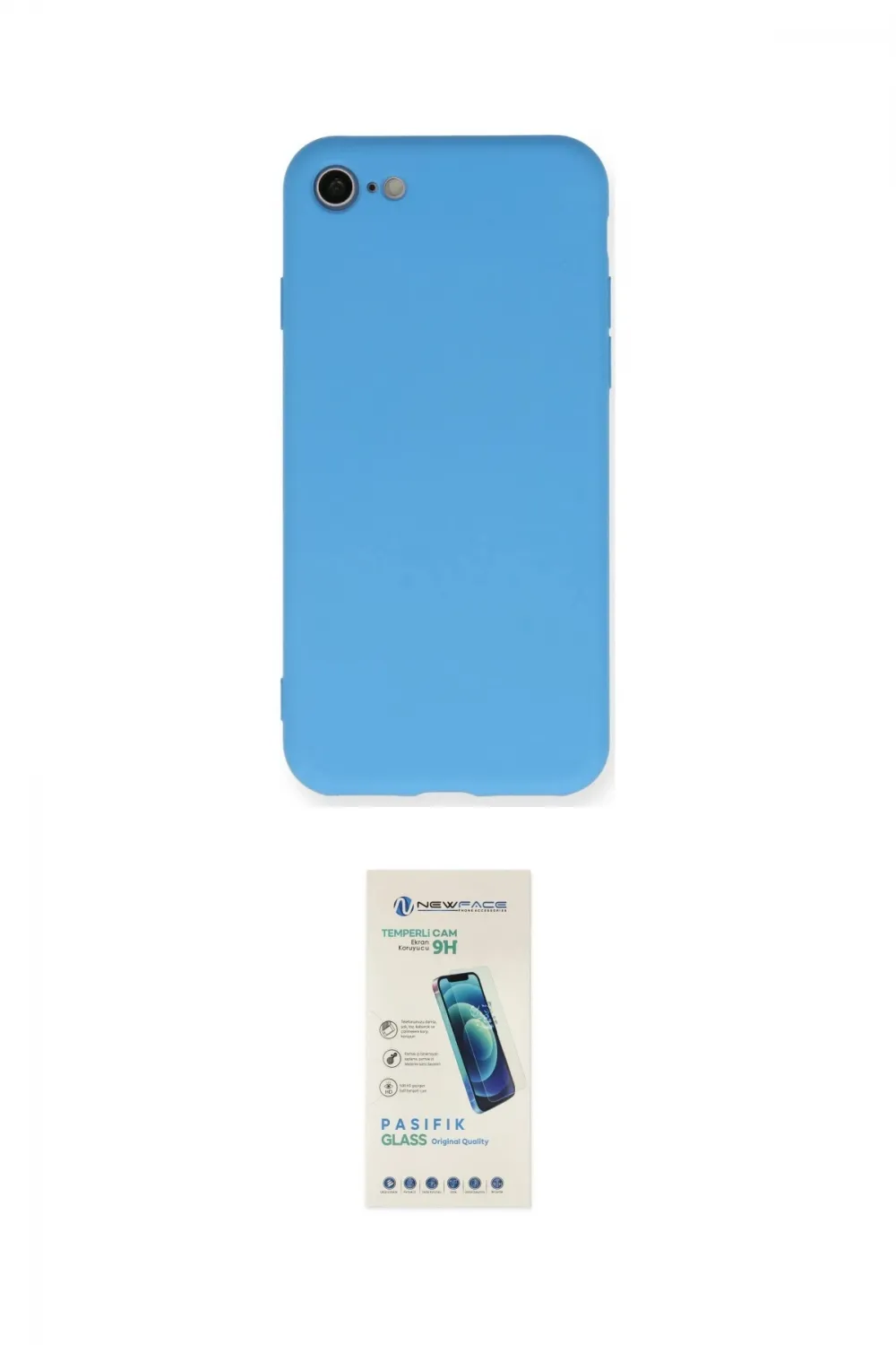 ieg™ iPhone 7 Kılıf Ahenk Serisi - Şeffaf Pasifik Cam Ekran Koruyucu