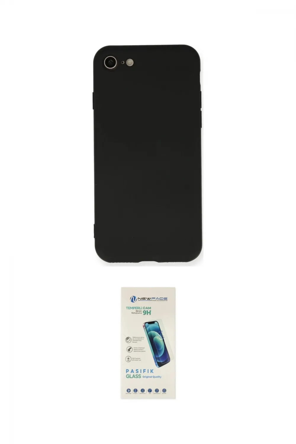 ieg™ iPhone 7 Kılıf Ahenk Serisi - Şeffaf Pasifik Cam Ekran Koruyucu