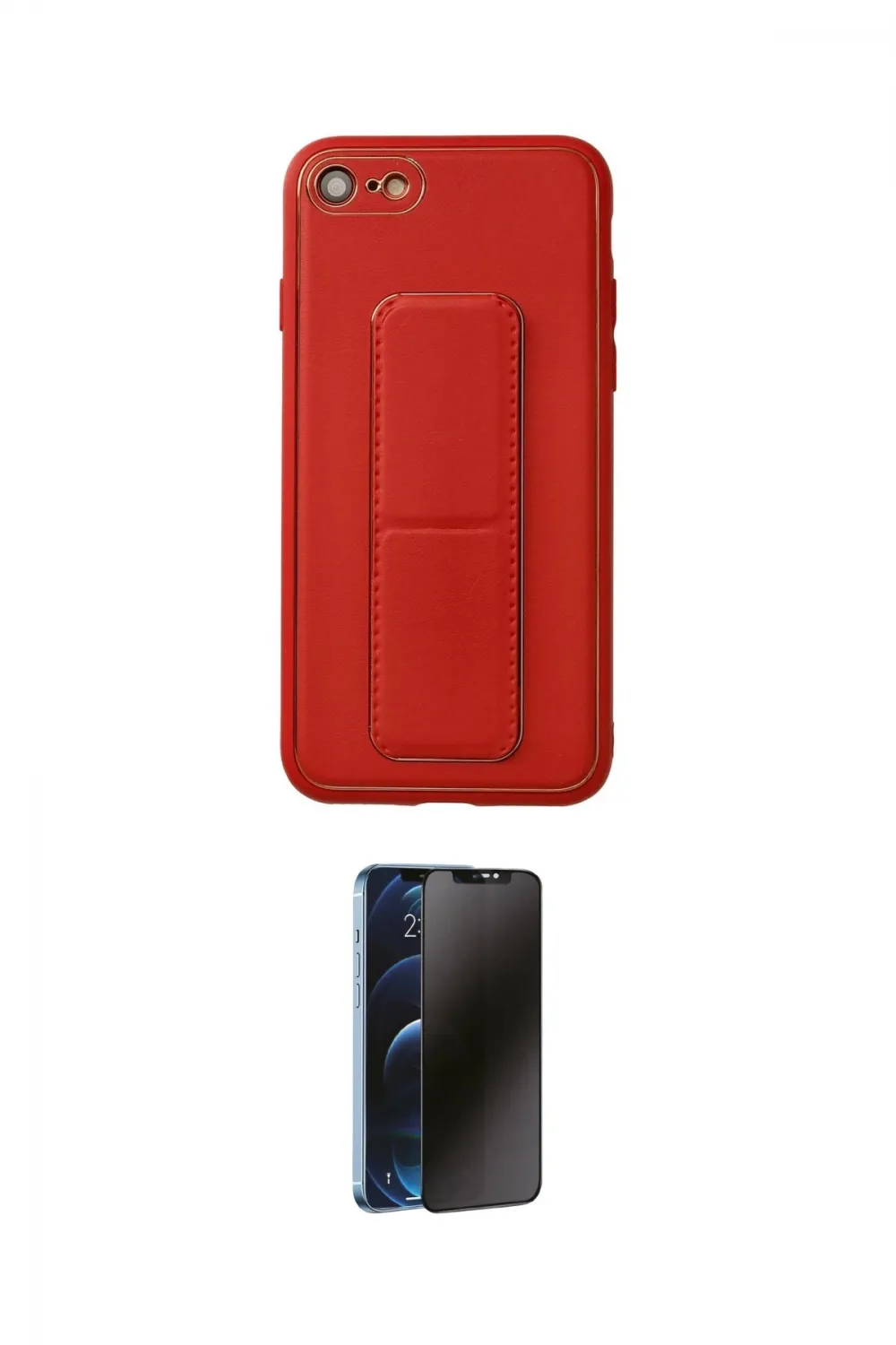 ieg™ iPhone 7 Kılıf Akış Doku - Siyah 3D Antistatik Hayalet Cam Ekran Koruyucu