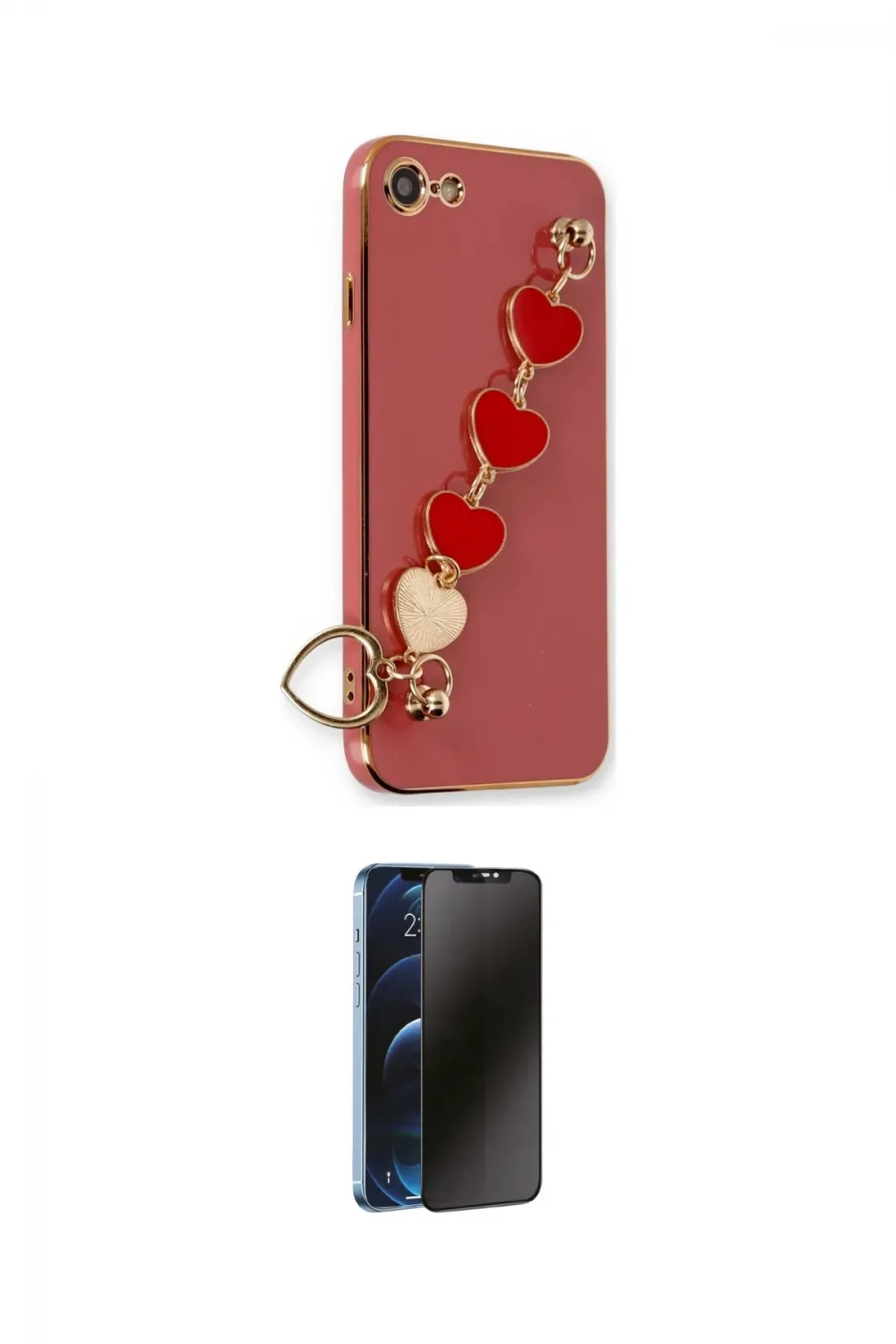 ieg™ iPhone 7 Kılıf Nova Işık Prime - Siyah 3D Antistatik Hayalet Cam Ekran Koruyucu