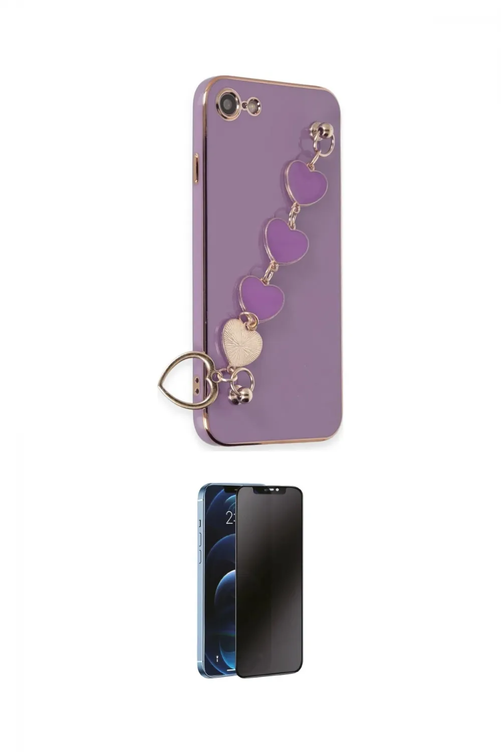 ieg™ iPhone 7 Kılıf Nova Işık Prime - Siyah 3D Antistatik Hayalet Cam Ekran Koruyucu