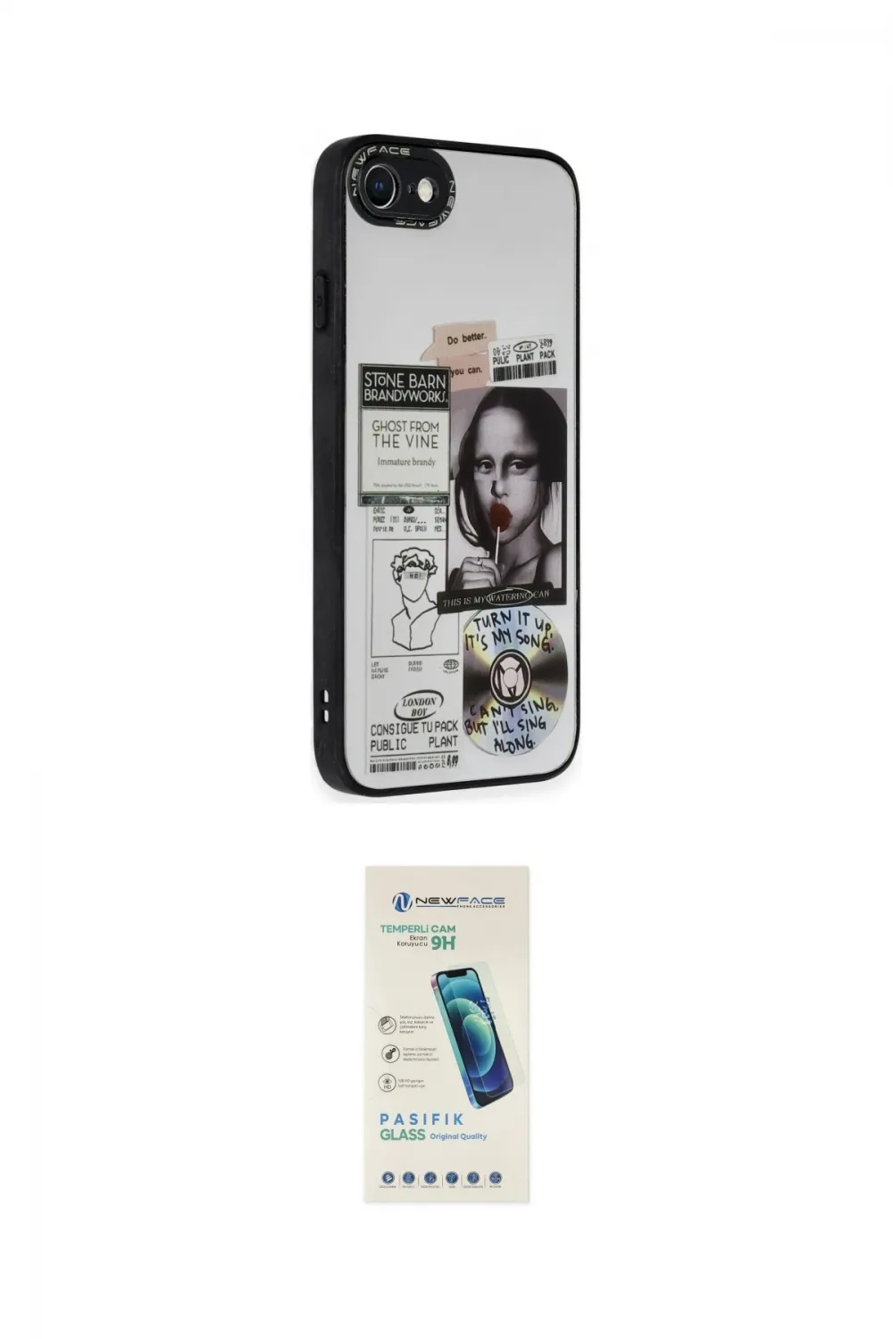 ieg™ iPhone 7 Kılıf Odak Klasik Serisi - Şeffaf Pasifik Cam Ekran Koruyucu