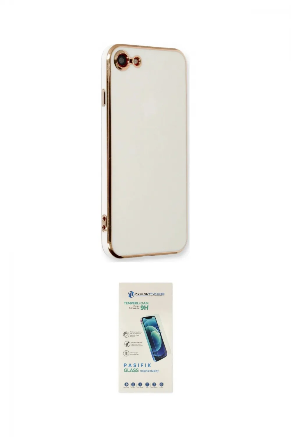 ieg™ iPhone 7 Kılıf Yankı Serisi - Şeffaf Pasifik Cam Ekran Koruyucu