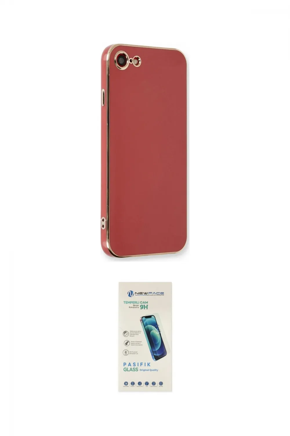 ieg™ iPhone 7 Kılıf Yankı Serisi - Şeffaf Pasifik Cam Ekran Koruyucu