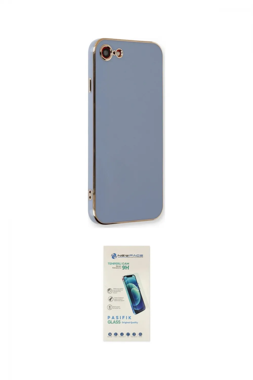 ieg™ iPhone 7 Kılıf Yankı Serisi - Şeffaf Pasifik Cam Ekran Koruyucu