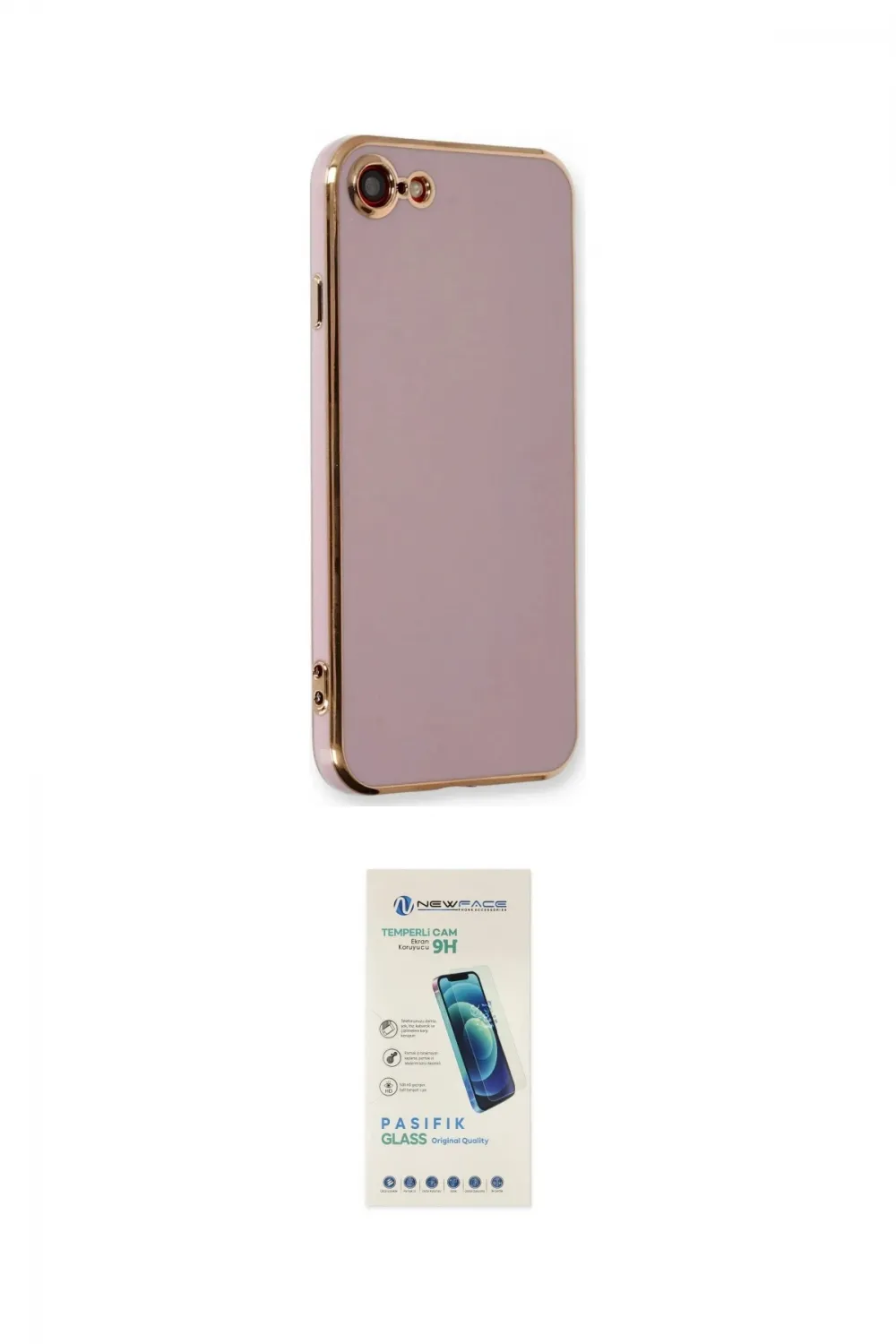 ieg™ iPhone 7 Kılıf Yankı Serisi - Şeffaf Pasifik Cam Ekran Koruyucu