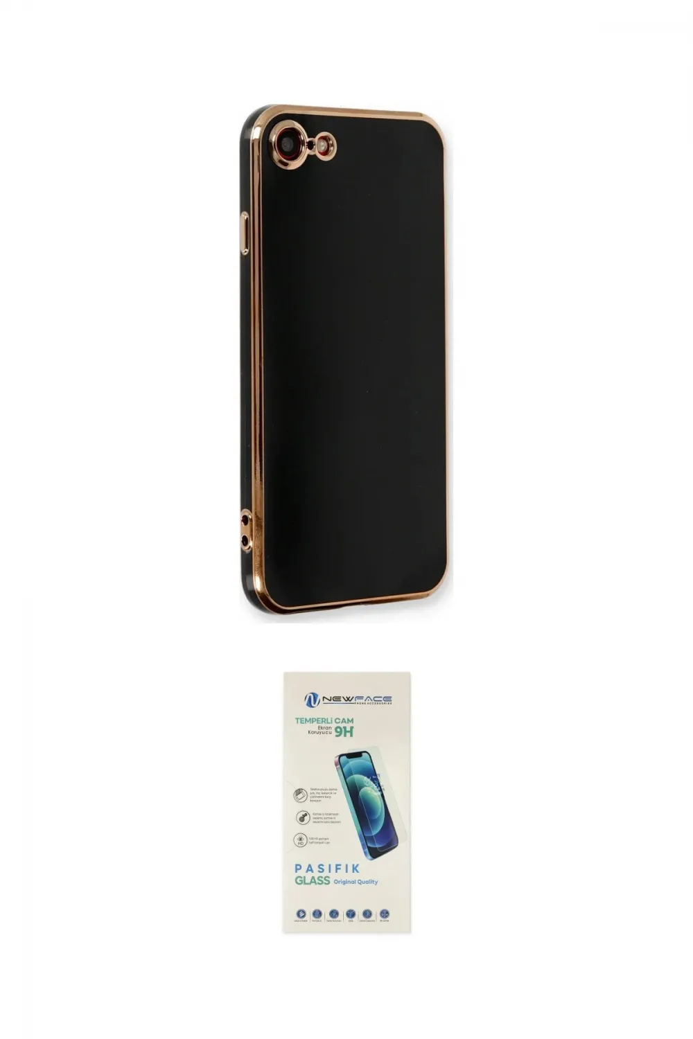 ieg™ iPhone 7 Kılıf Yankı Serisi - Şeffaf Pasifik Cam Ekran Koruyucu