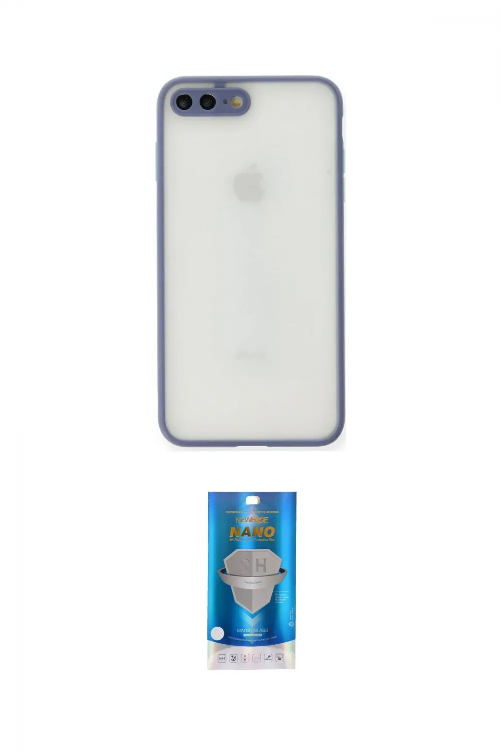ieg™ iPhone 7 Plus Kılıf Ahenk Çizgi Serisi - Şeffaf Royal Nano Ekran Koruyucu