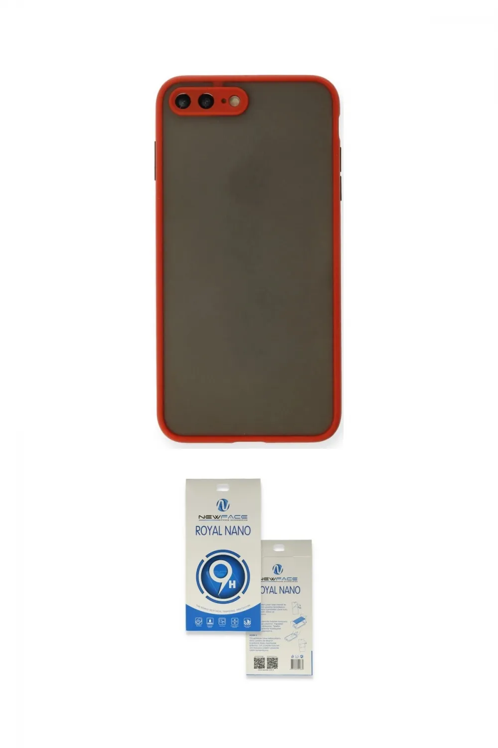 ieg™ iPhone 7 Plus Kılıf Ahenk Çizgi Serisi - Şeffaf Royal Nano Ekran Koruyucu