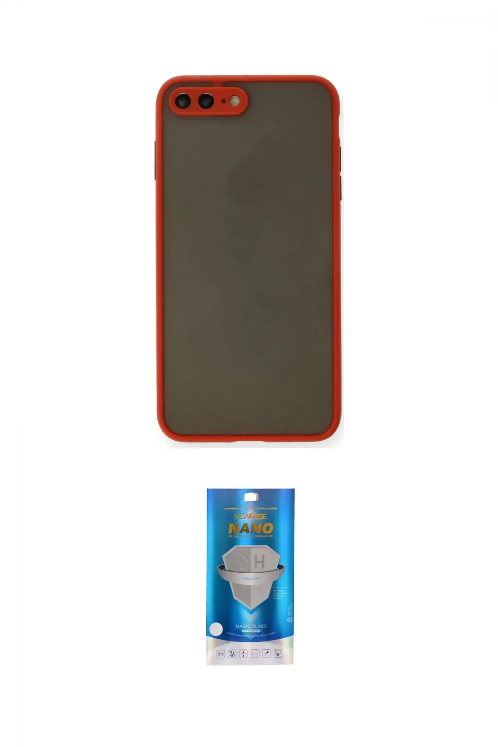 ieg™ iPhone 7 Plus Kılıf Ahenk Çizgi Serisi - Şeffaf Royal Nano Ekran Koruyucu
