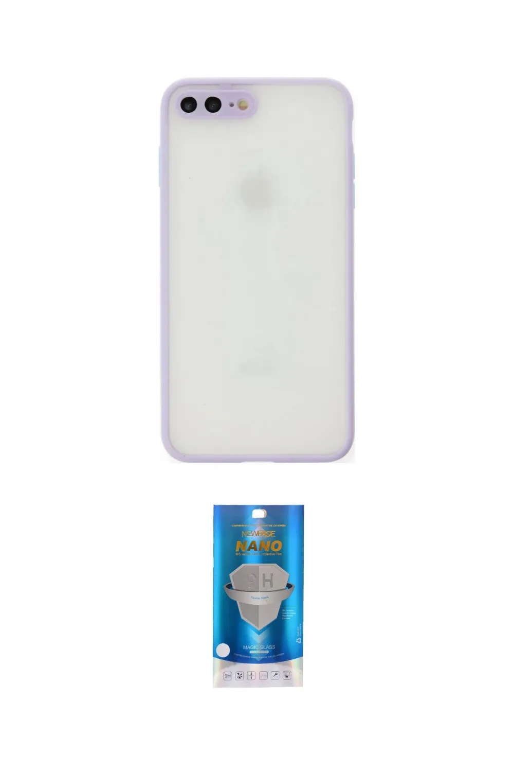 ieg™ iPhone 7 Plus Kılıf Ahenk Çizgi Serisi - Şeffaf Royal Nano Ekran Koruyucu