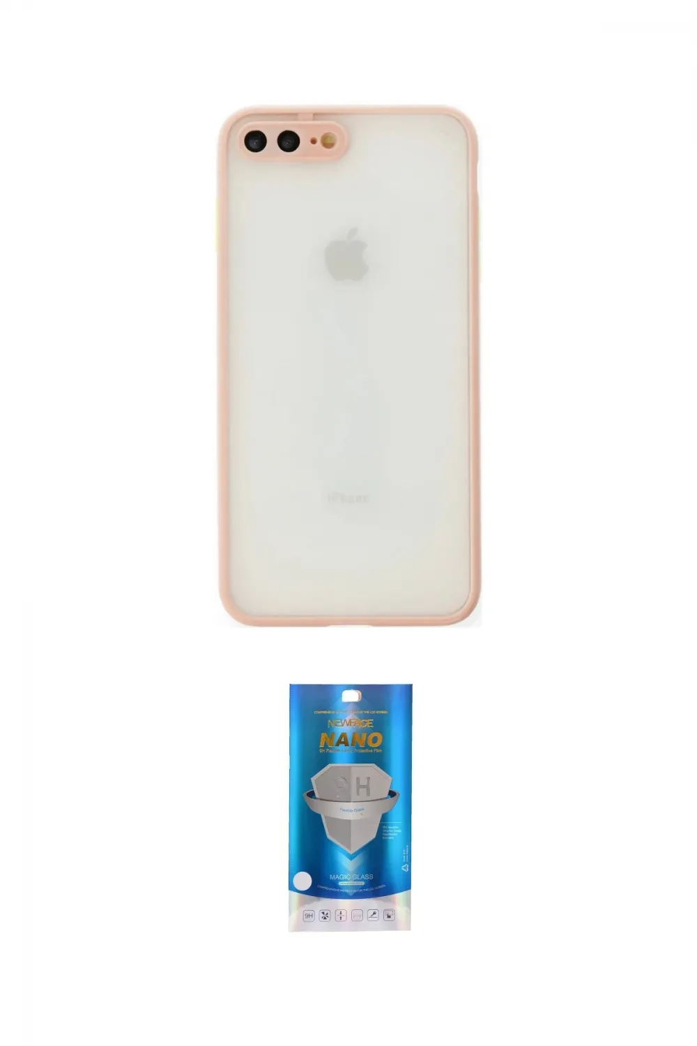 ieg™ iPhone 7 Plus Kılıf Ahenk Çizgi Serisi - Şeffaf Royal Nano Ekran Koruyucu