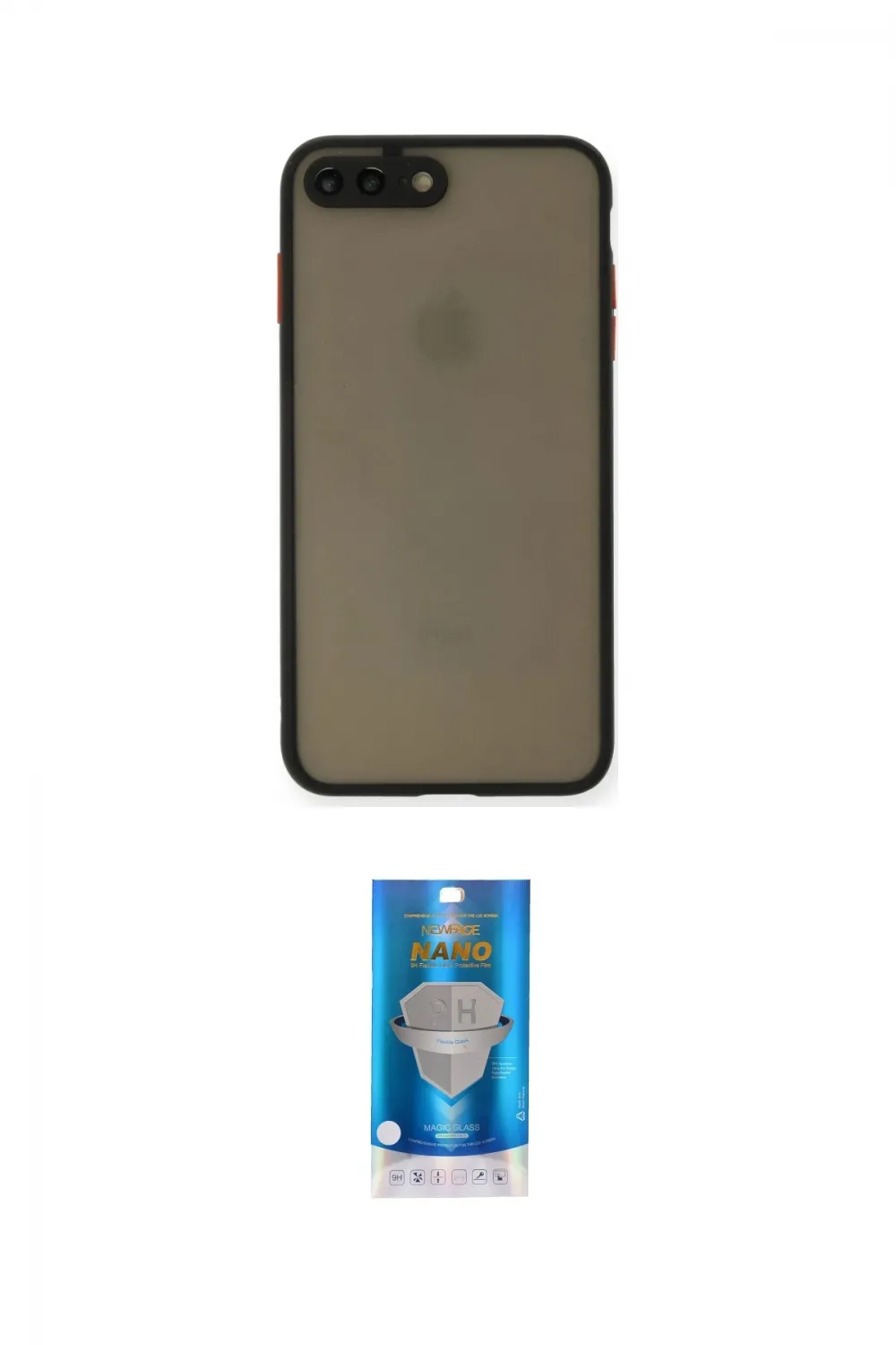 ieg™ iPhone 7 Plus Kılıf Ahenk Çizgi Serisi - Şeffaf Royal Nano Ekran Koruyucu
