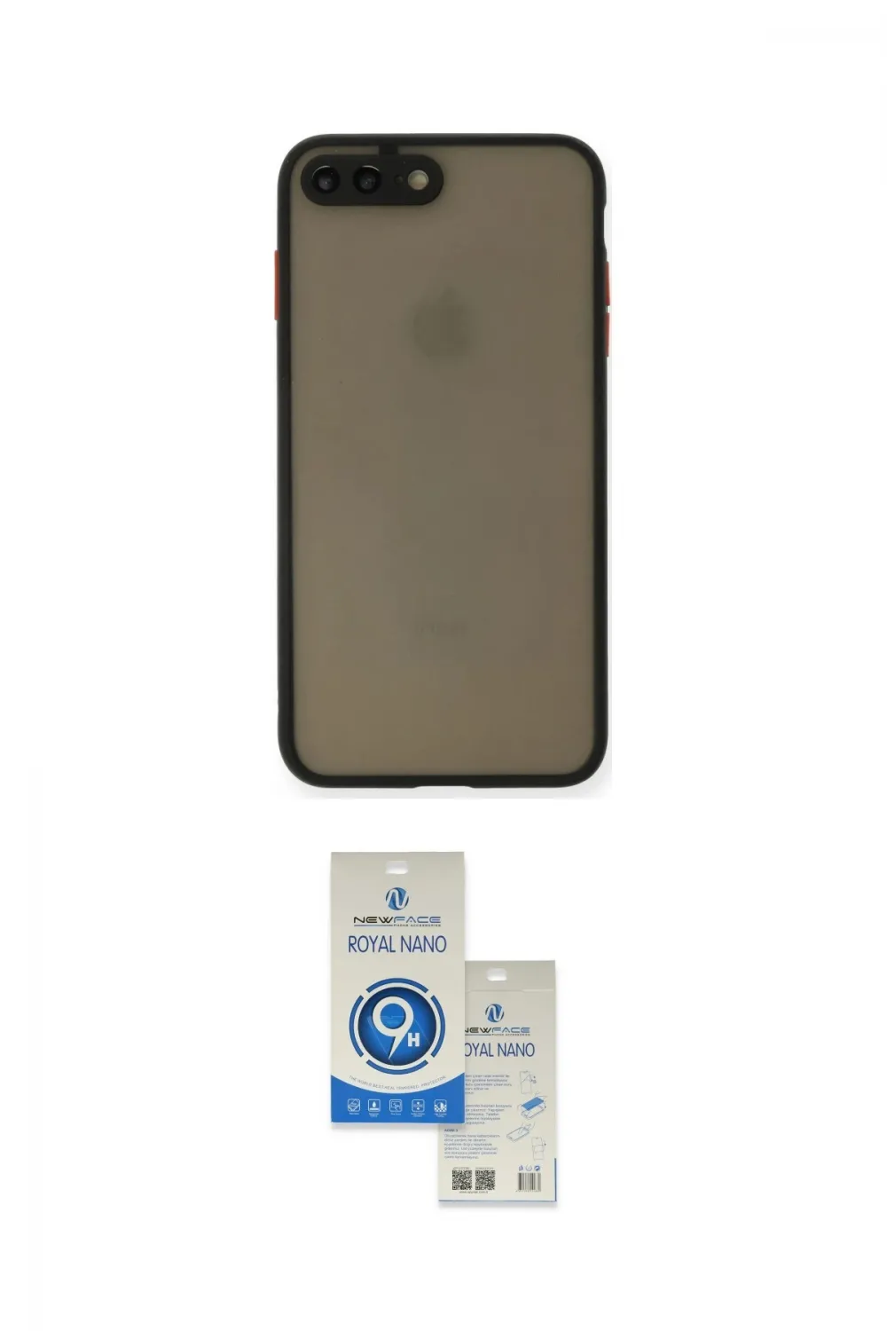 ieg™ iPhone 7 Plus Kılıf Ahenk Çizgi Serisi - Şeffaf Royal Nano Ekran Koruyucu