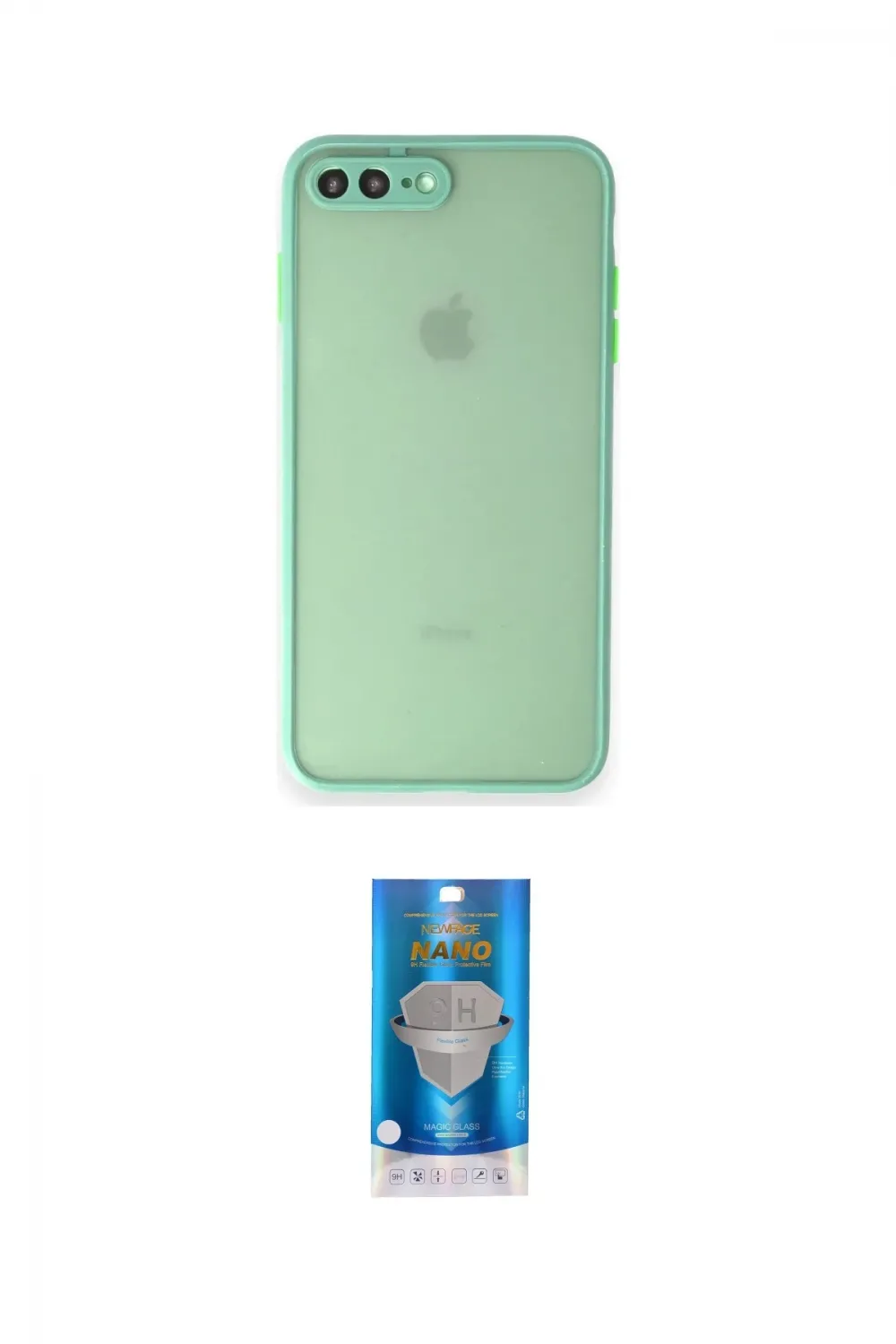 ieg™ iPhone 7 Plus Kılıf Ahenk Çizgi Serisi - Şeffaf Royal Nano Ekran Koruyucu