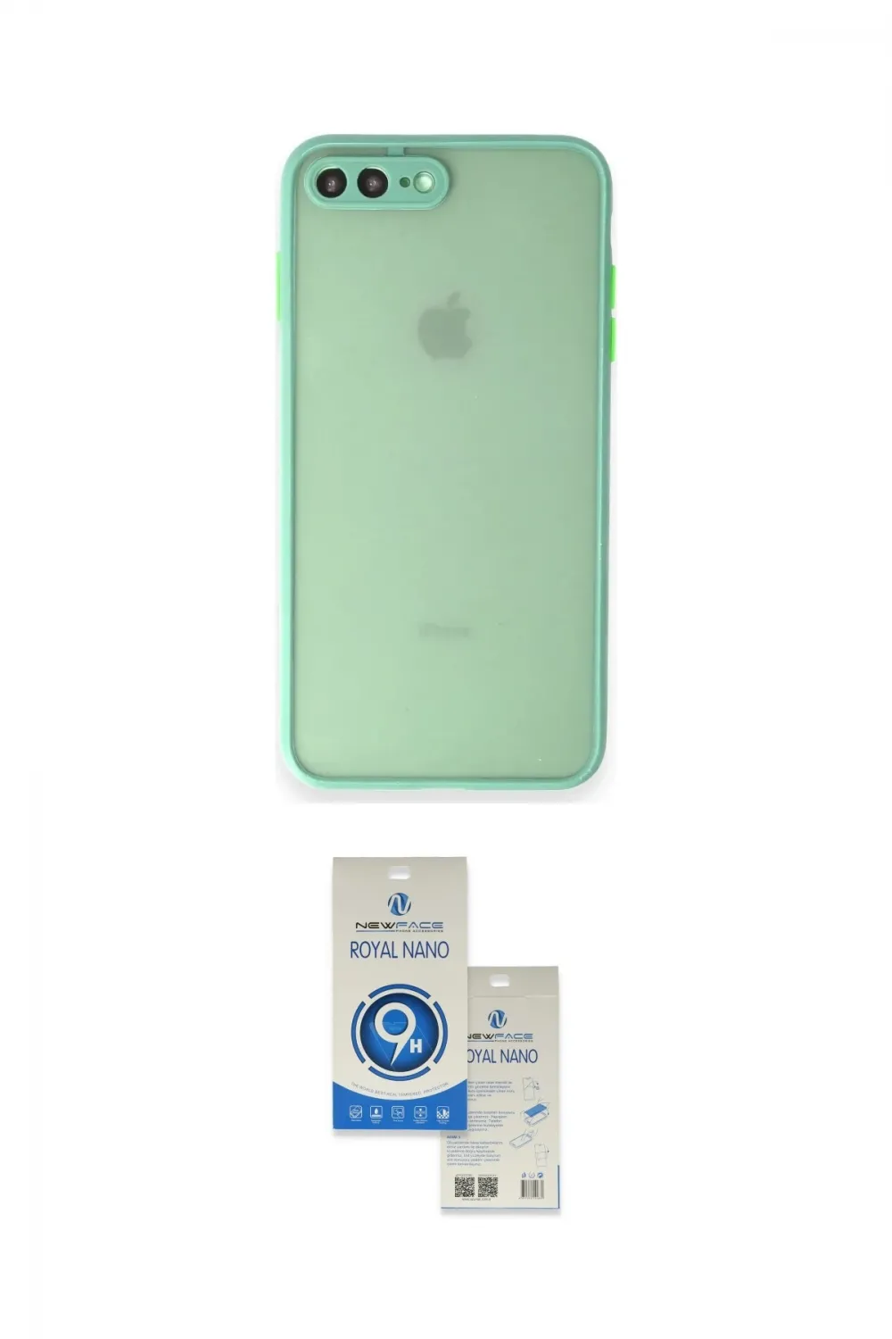 ieg™ iPhone 7 Plus Kılıf Ahenk Çizgi Serisi - Şeffaf Royal Nano Ekran Koruyucu