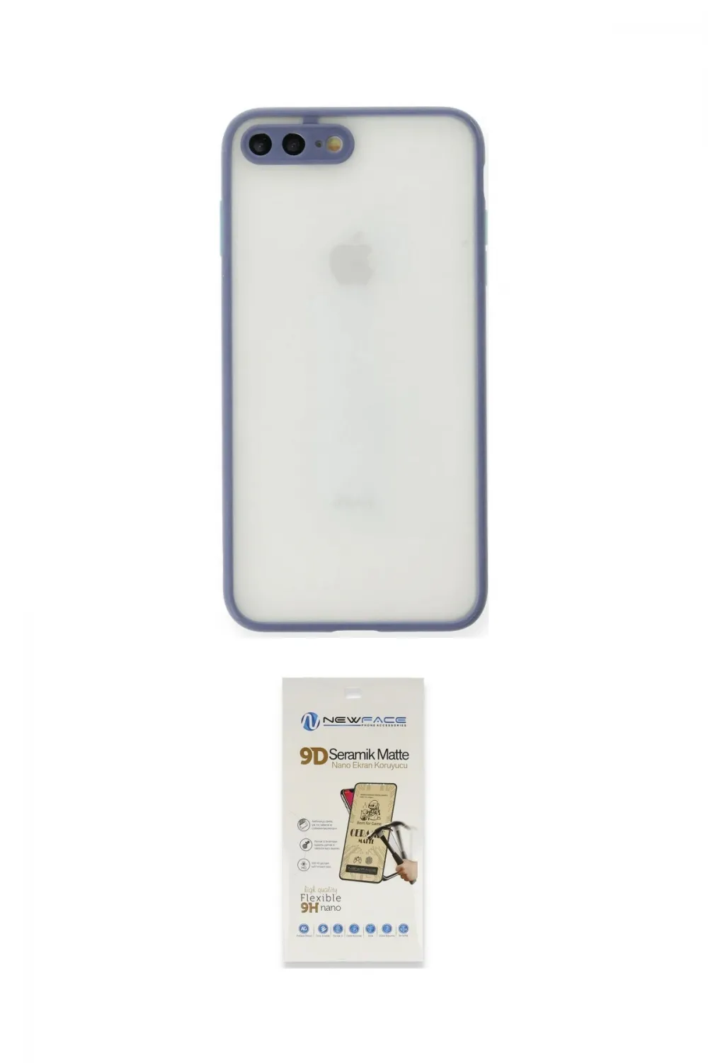 ieg™ iPhone 7 Plus Kılıf Ahenk Çizgi Serisi - Siyah Mat Seramik Nano Ekran Koruyucu