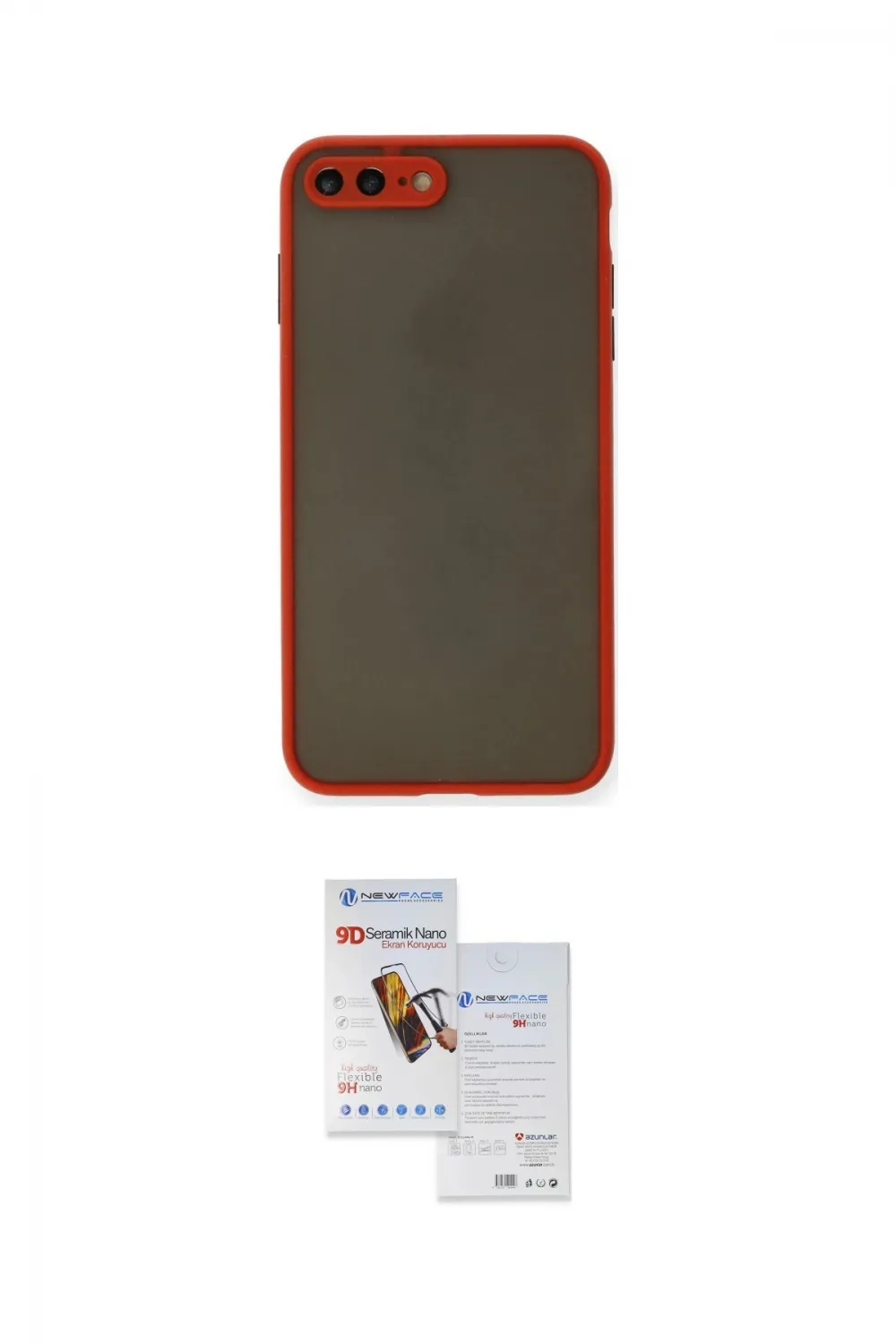 ieg™ iPhone 7 Plus Kılıf Ahenk Çizgi Serisi - Siyah Seramik Nano Ekran Koruyucu