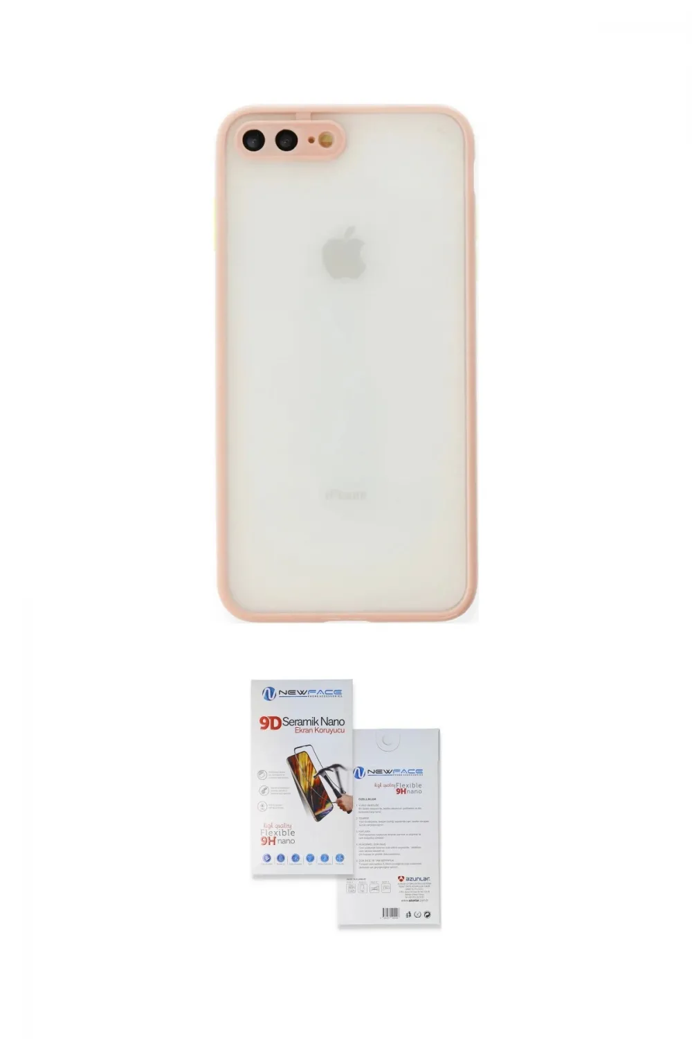 ieg™ iPhone 7 Plus Kılıf Ahenk Çizgi Serisi - Siyah Seramik Nano Ekran Koruyucu