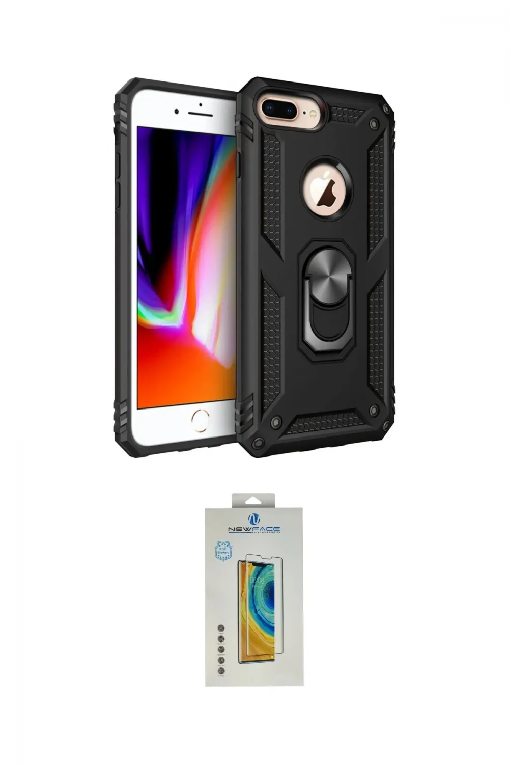 ieg™ iPhone 7 Plus Kılıf Ahenk Klasik Koleksiyonu - Beyaz Polymer Nano Ekran Koruyucu