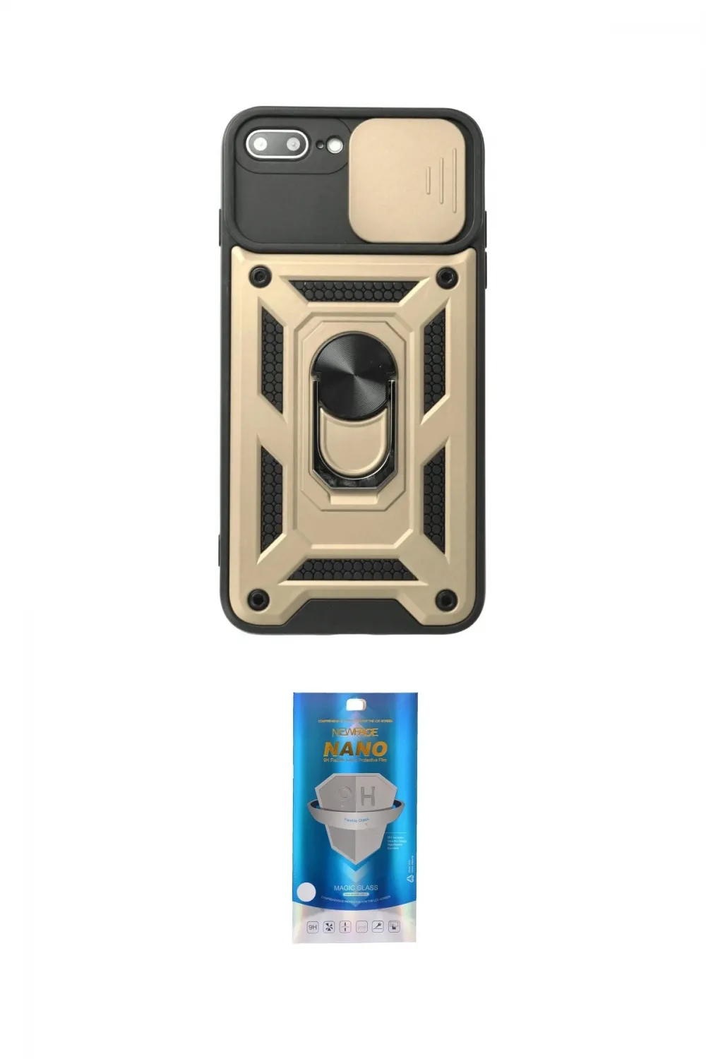 ieg™ iPhone 7 Plus Kılıf Ahenk Klasik - Şeffaf Royal Nano Ekran Koruyucu